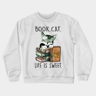 Book cat Crewneck Sweatshirt